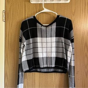 Gypsy Warrior Cropped Plaid Sweater
